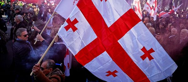 Акция протеста оппозиции у здания парламента Грузии, архивное фото - Sputnik Грузия