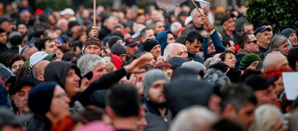 ოპოზიციის საპროტესტო აქცია ოპოზიციის საპროტესტო აქცია - Sputnik საქართველო