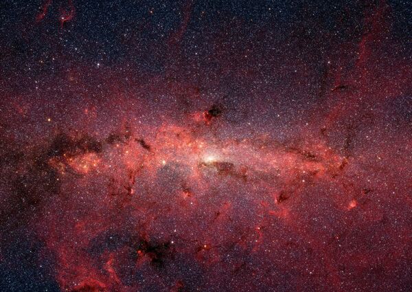 ირმის ნახტომის გალაქტიკური ცენტრი, რომელიც გადაღებულია ტელესკოპით Spitzer - Sputnik საქართველო