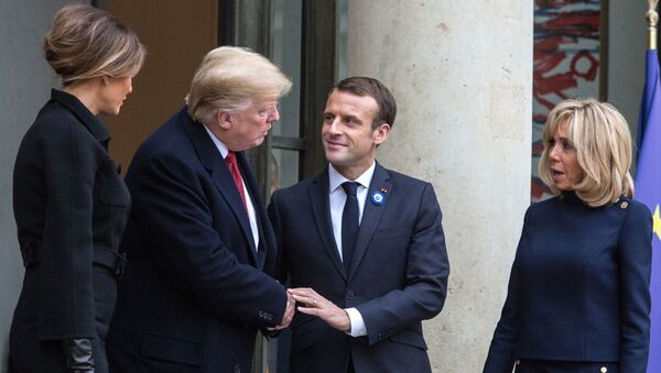 Президент США Дональд Трамп и президент Франции Эммануэль Макрон - Sputnik Грузия