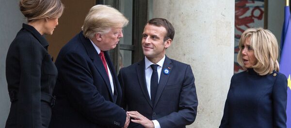 Президент США Дональд Трамп и президент Франции Эммануэль Макрон - Sputnik Грузия