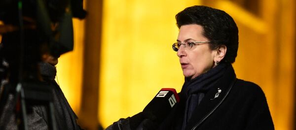 Политик Нино Бурджанадзе беседует с журналистами - Sputnik Грузия