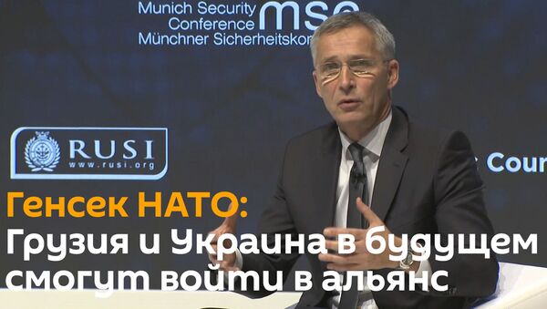 Генсек НАТО: Грузия и Украина в будущем смогут войти в альянс - видео - Sputnik Грузия
