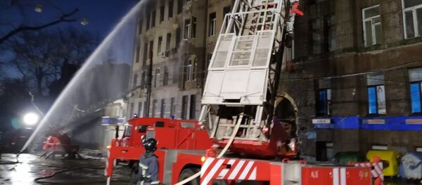 Пожар в колледже в Одессе - Sputnik Грузия