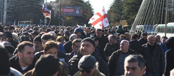 გაერთიანებული ოპოზიციის საპროტესტო აქცია გაერთიანებული ოპოზიციის საპროტესტო აქცია - Sputnik საქართველო
