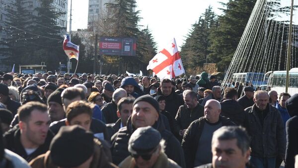 Акция протеста объединенной оппозиции в городе Кутаиси 6 декабря - Sputnik Грузия
