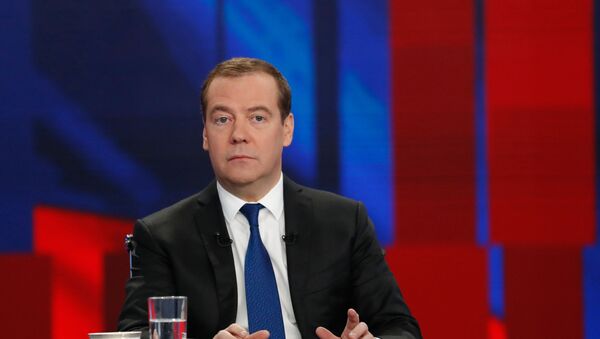 Интервью Премьер-министра РФ Д. Медведева российским телеканалам - Sputnik Грузия