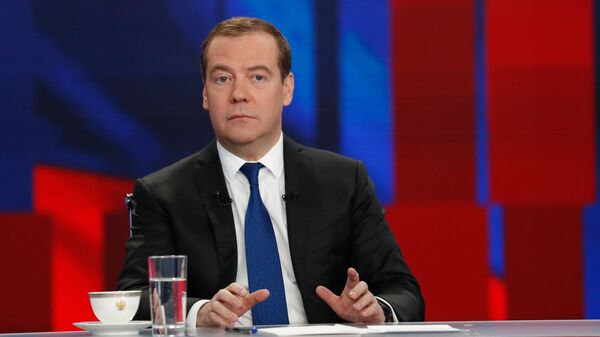 Интервью Премьер-министра РФ Д. Медведева российским телеканалам - Sputnik Грузия