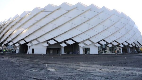 Строительство нового стадиона в Батуми - фасад спортивного объекта - Sputnik Грузия