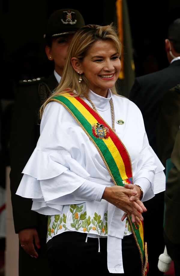 Жанин Аньес Чавес - боливийский политик и юрист. Сенатор, представляющий департамент Бени. Стала исполняющим обязанности президента Боливии после отставки президента Эво Моралеса - Sputnik Грузия