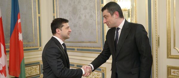 Официальная встреча премьер-министра Грузии Георгия Гахария и президента Украины Владимира Зеленского - Sputnik Грузия