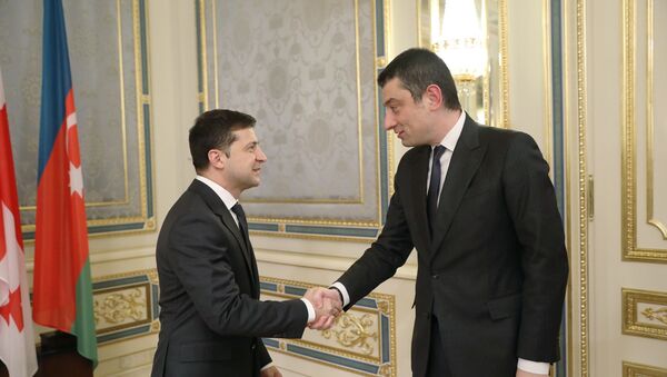 Официальная встреча премьер-министра Грузии Георгия Гахария и президента Украины Владимира Зеленского - Sputnik Грузия