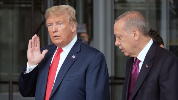 Президент США Дональд Трамп и президент Турции Реджеп Тайип Эрдоган  - Sputnik Грузия