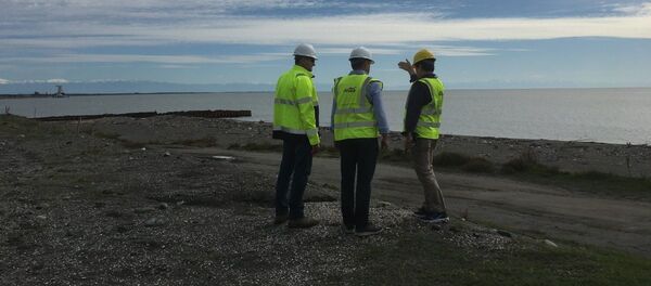 На строительной площадке порта Анаклия - Sputnik Грузия