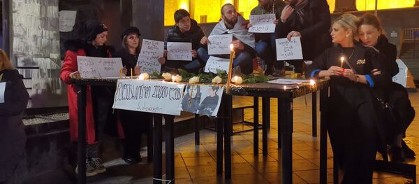 Акция протеста 18 декабря в связи с гибелью подростка - Sputnik Грузия