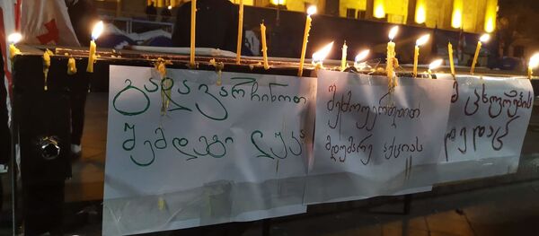 Акция протеста 18 декабря в связи с гибелью подростка - Sputnik Грузия