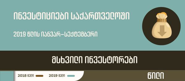 ინვესტიციები საქართველოში - Sputnik საქართველო