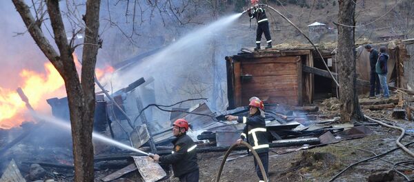 Пожар в селе в районе Хуло в Аджарии - Sputnik Грузия