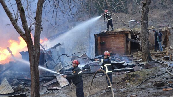 Пожар в селе в районе Хуло в Аджарии - Sputnik Грузия