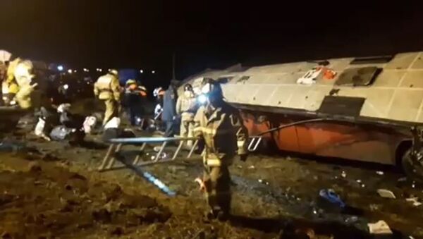 Страшная авария автобуса Москва-Тбилиси - Sputnik Грузия