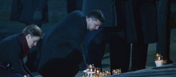 ვლადიმირ ზელენსკი ოსვენ ციმის გათავისუფლების 75-ე წლისთავის ღონისძიებაზე - Sputnik საქართველო