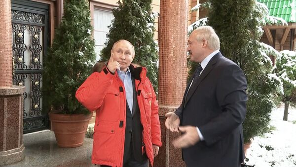 И везет же вам, и снега море: Лукашенко приехал к Путину в Сочи - Sputnik Грузия
