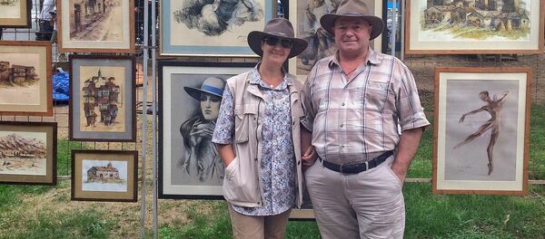 художники Ангелина Дамения и Гела Пилаури - Sputnik Грузия