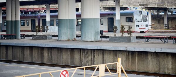 Пассажирский поезд на тбилисском железнодорожном вокзале - Sputnik Грузия