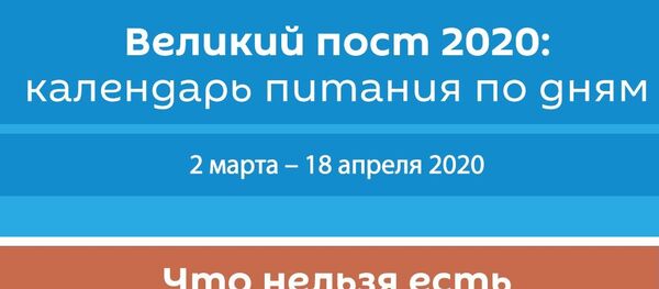 Великий пост 2020: календарь питания по дням Великий пост 2020: календарь питания по дням - Sputnik Грузия