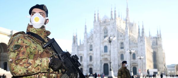 სამხედროები მილანის ცენტრში კორონავირუსზე გამოცხადებული კარანტინის შემდეგ - Sputnik საქართველო