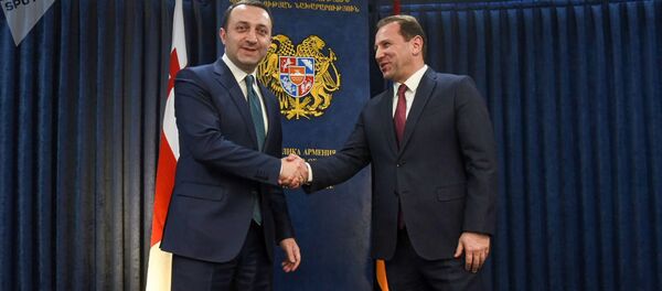 Встреча министров обороны Грузии и Армении Ираклия Гарибашвили и Давида Тонояна  - Sputnik Грузия