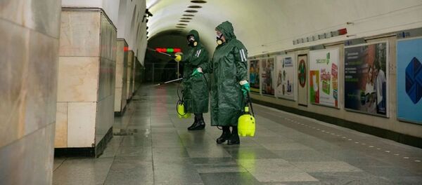 დეზინფექცია მეტროში - Sputnik საქართველო