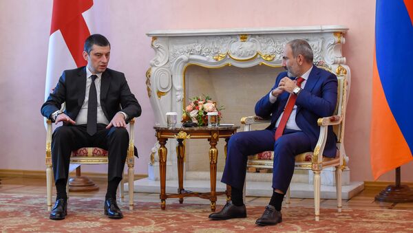Официальный визит премьер-министра Грузии Георгия Гахария в Армению (15 октября 2019). Еревaн - Sputnik Грузия
