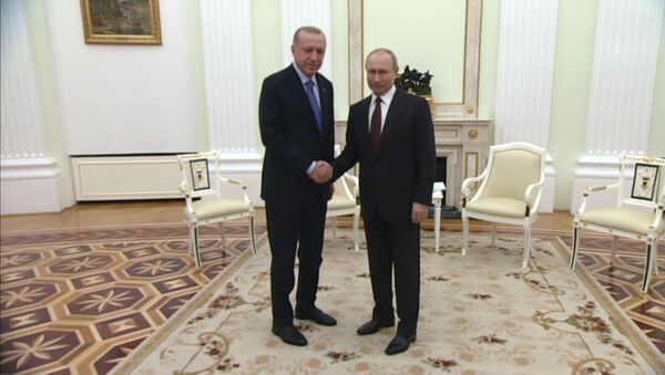 В Москве начались переговоры Владимира Путина и Реджепа Эрдогана - Sputnik Грузия