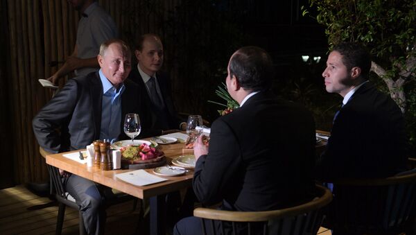 Президент РФ В. Путин встретился с президентом Египта А. Сиси - Sputnik Грузия