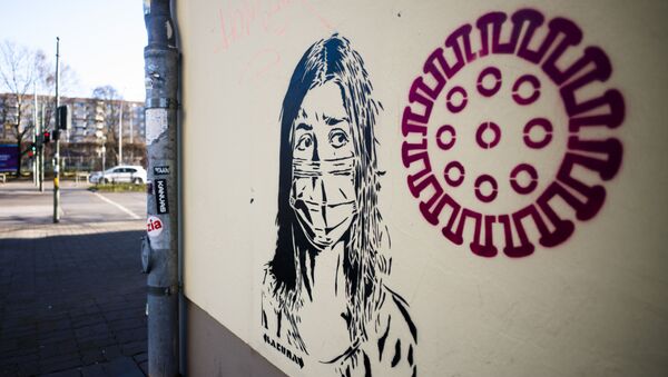 Граффити на тему коронавируса в Берлине - Sputnik Грузия