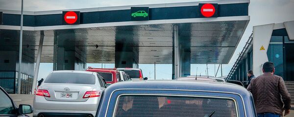 Армяно-грузинская граница. КПП Садахло - Sputnik Грузия