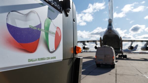 რუსეთმა იტალიას დახმარება გაუგზავნა - Sputnik საქართველო