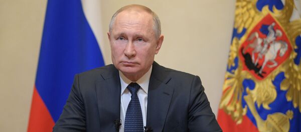 Президент РФ В. Путин выступил с обращением в связи с коронавирусом  - Sputnik Грузия