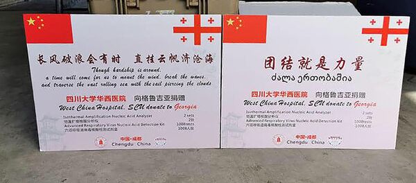 Тесты на коронавирус на сумму в 420 тысяч долларов, которые Китай направил Грузии в виде помощи - Sputnik Грузия