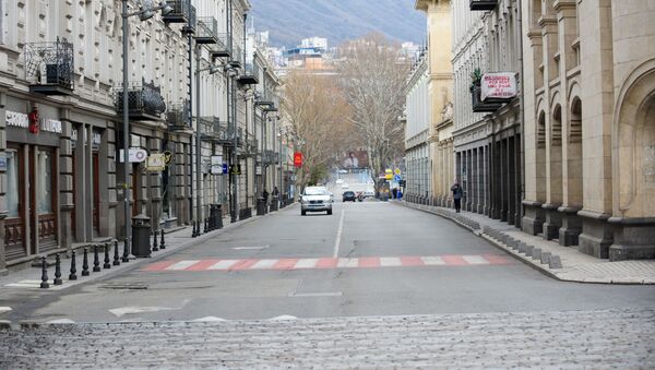 Пустые улицы Тбилиси. В Грузии борются с коронавирусом - Sputnik Грузия