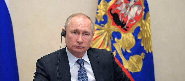 Президент РФ В. Путин принял участие в саммите лидеров Большой двадцатки по коронавирусу в режиме видеоконференции - Sputnik Грузия