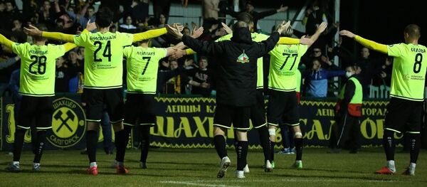 Атакующий полузащитник Георгий Диасамидзе в составе солигорского Шахтера - Sputnik Грузия