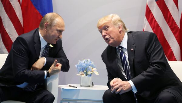 Президент РФ Владимир Путин и президент США Дональд Трамп - Sputnik Грузия