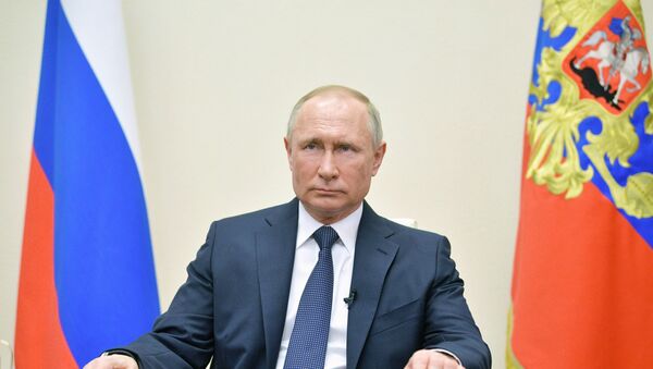 Президент РФ В. Путин выступил с обращением к гражданам - Sputnik Грузия