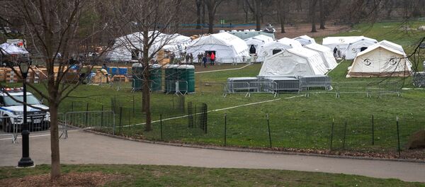 Полевой госпиталь в Центральном парке Нью-Йорка - Sputnik Грузия