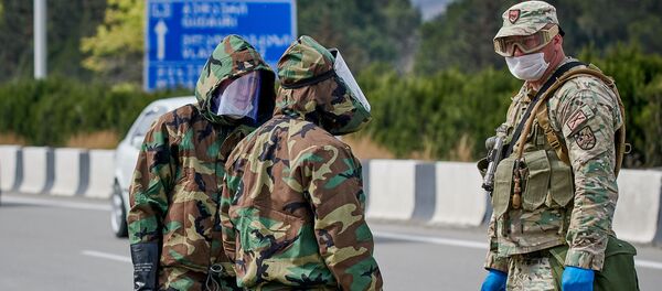 სამხედროები ბლოკპოსტზე სამხედროები ბლოკპოსტზე - Sputnik საქართველო