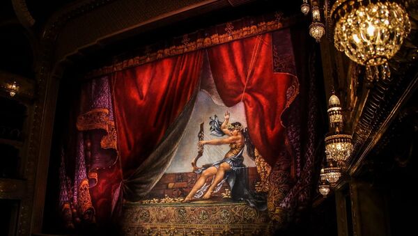Занавес в зале Тбилисского государственного театра оперы и балета им. З. Палиашвили - Sputnik Грузия