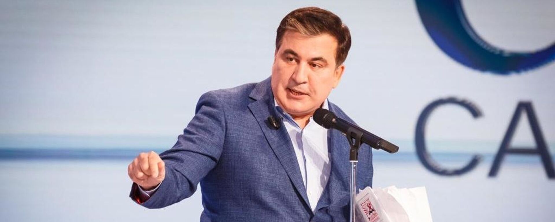 Лидер политической партии Движение новых сил Михаил Саакашвили - Sputnik Грузия, 1920, 16.09.2021