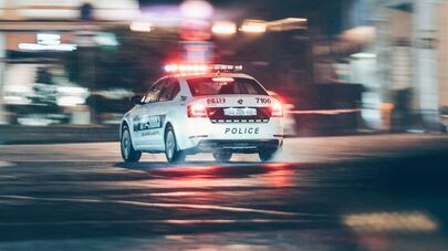 Машина патрульной полиции в столице Грузии